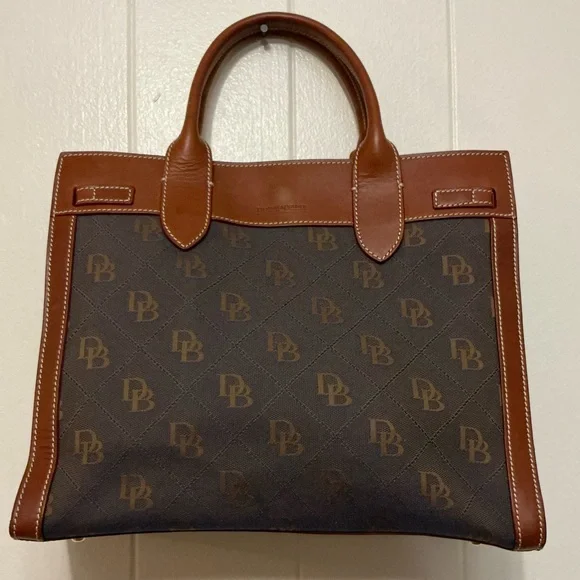 vintage Y2KDooney & Bourke Signature Logo Tassel Tote Handbag Made In Italy